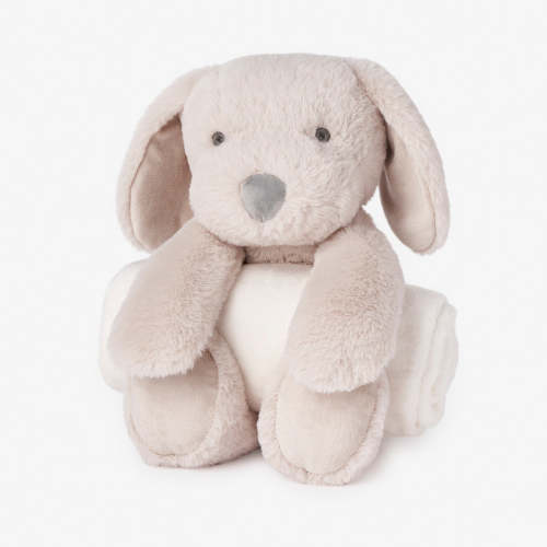Puppy Bedtime Huggie Plush Toy with Blanket BROWN / O/S