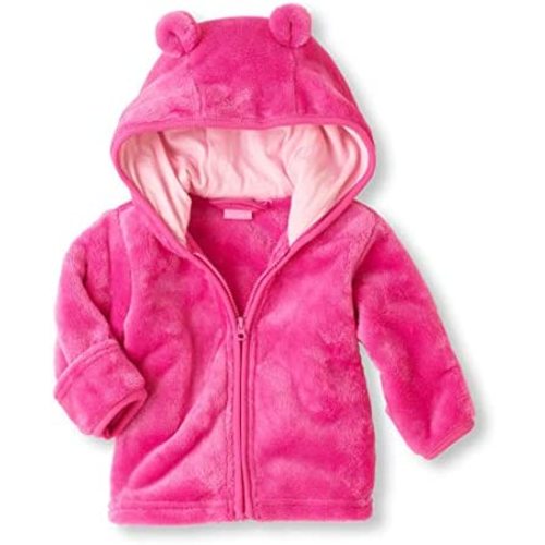 Noubeau Infant Baby Boys Girls Fleece Ears Hat with Lined Hooded Zipper Up Jacket Coat Tops Outwear Overcoat Warm Fall Winte