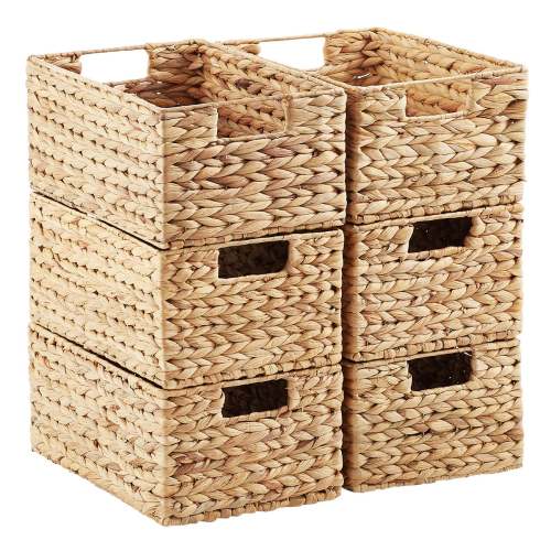 Water Hyacinth Storage Bins with Handles | The Container Store
