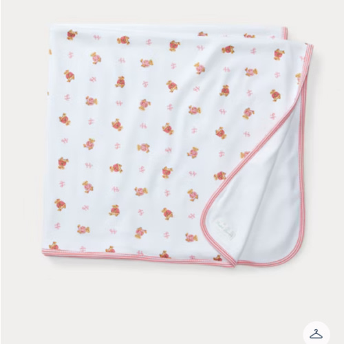 Pink Bear Reversible Blanket | Blankets & Swaddles ACCESSORIES | Ralph Lauren