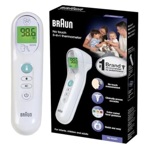 Braun ThermoScan 6, IRT6515 – Digital Ear Thermometer for Adults, Babies, Toddlers and Kids – Fast, Gentle, and Accurate with Color Coded Results