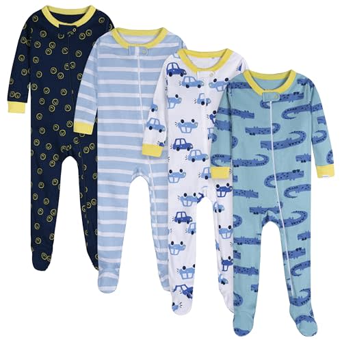 Onesies Brand Baby Boys' 4-pack Footed Pajamas