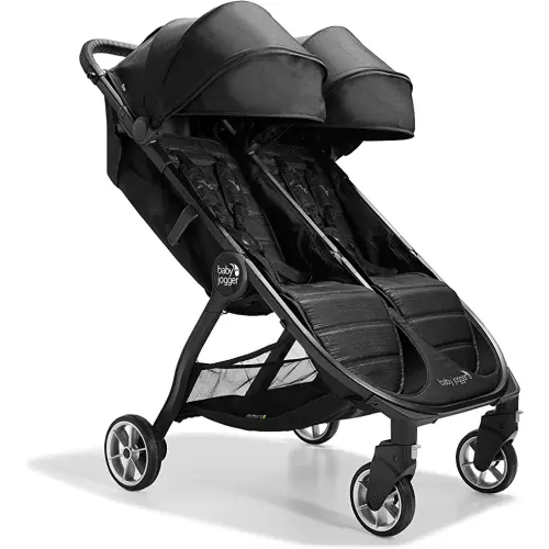 Baby Jogger City Tour 2 Double Stroller, Compact & Sleek Twin Design with Easy-To-Maneuver Features, Ideal for Growing Kids, Plush Imported