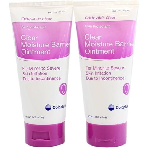 Coloplast Critic-Aid Clear Moisture Barrier Ointment - 6 Ounce Tube - Pack of 2