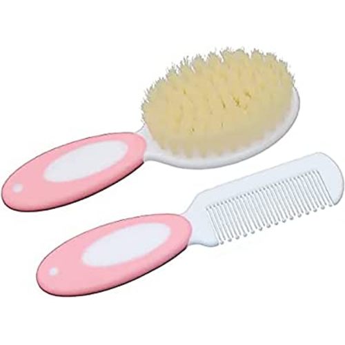 Baby Hair Brush and Comb Set, Baby Brush with Soft Natural Bristles