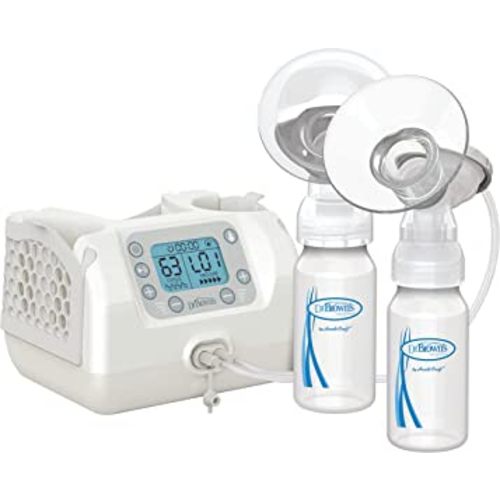 Dr. Brown's Customflow Double Electric Quiet Breast Pump with SoftShape Silicone Shields