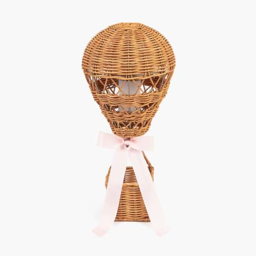 Hot Air Balloon Rechargeable Lamp with Pink Bow