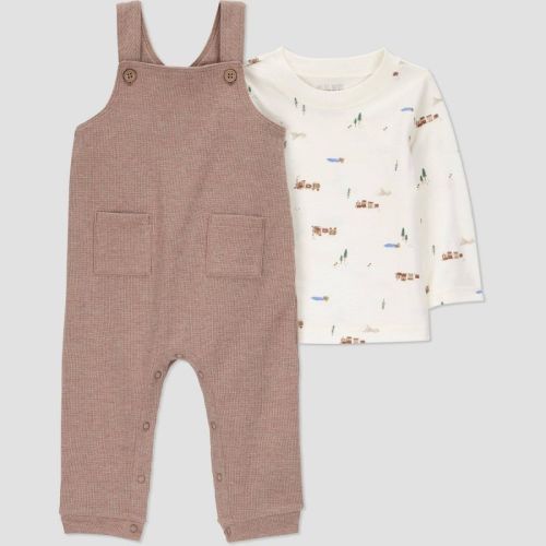 Carter's Just One You® Baby Boys' 2pc Overalls Set - Brown