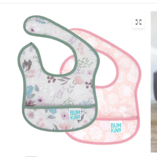 Lace & Floral Baby Bibs For First Foods 6-24 mos | Bumkins