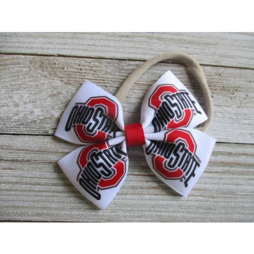 Ohio State Baby Bow, Ohio State Baby Headband, Ohio State Buckeyes, Girl Hair Bow