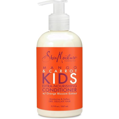 SheaMoisture Kids Conditioner for Kids Hair Mango and Carrot Sulfate Free Conditioner 7.7 oz