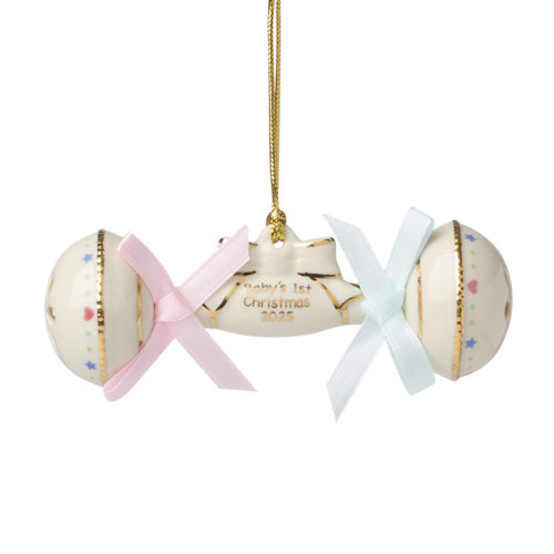 Lenox 2025 Baby's 1st Christmas Rattle Ornament | Perigold