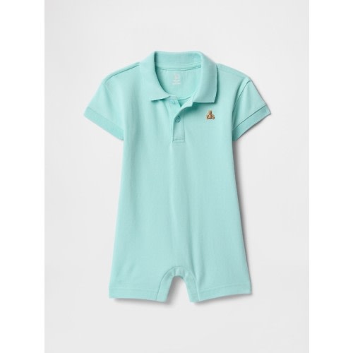 Baby Pique Polo Shorty One-Piece | Gap
