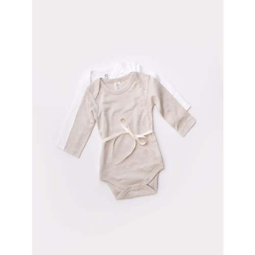 2-Pack Long Sleeve Bodysuit Bundle - Constellation & White (NB)
