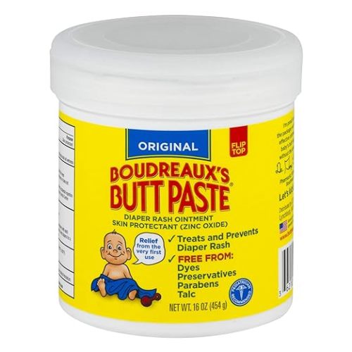 Boudreaux's Butt Paste Original Diaper Rash Cream, Ointment for Baby, 16 oz. (Pack of 1)