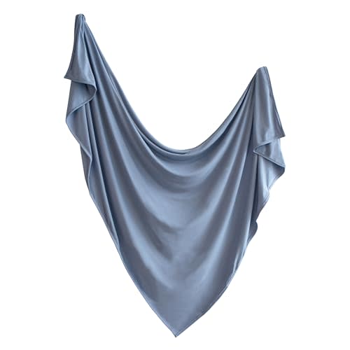 mushie Stretchy Baby Swaddle Blanket | Extra Soft & Snug Fit | 47"x47" (Tradewinds)