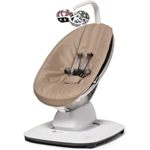 4moms MamaRoo Multi-Motion Baby Swing, Bluetooth Enabled with 5 Unique Motions, Sandstone