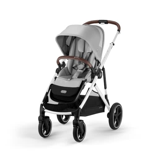 Cybex Gazelle S Stroller, Modular Double Stroller for Infant and Toddler, Includes Detachable Shopping Basket, Over 20+ Configurations, Folds Flat for Easy Storage, Lava Grey