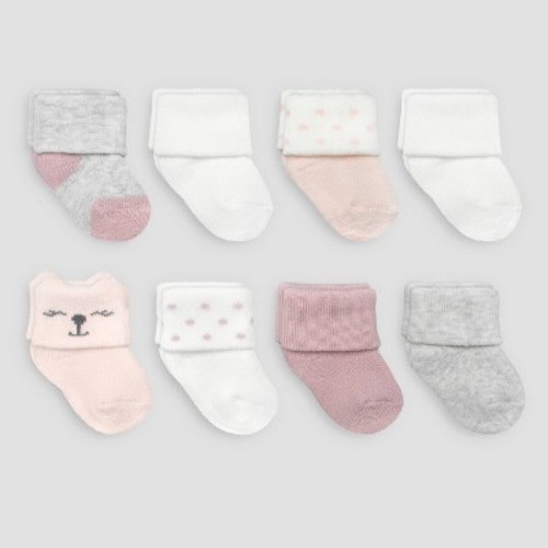 Carter's Just One You® Baby Girls' 8pk Terry Socks- Pink/Ivory 0-3M
