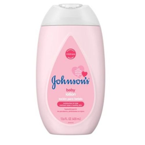 Johnson's Moisturizing Mild Pink Baby Body Lotion, Coconut Oil for Delicate Skin, Hypoallergenic - 13.6 fl oz