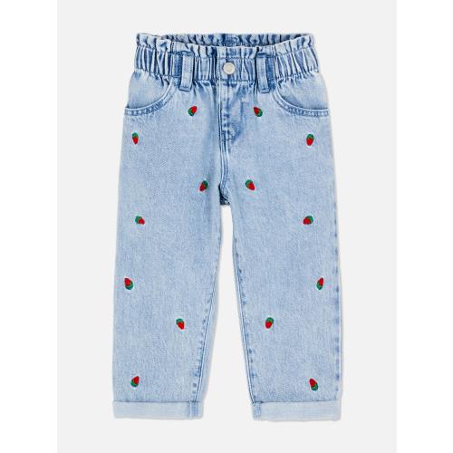 Strawberry Embroidered Jeans