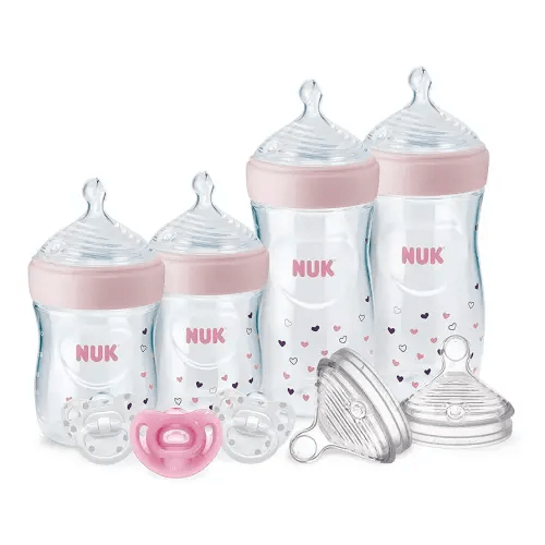 NUK Simply Natural Baby Bottles with SafeTemp Gift Set
