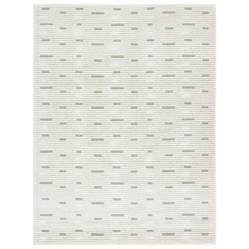 Hokku Designs Label J Verdant JID29 Geometric Ivory and Green Area Rug | Wayfair