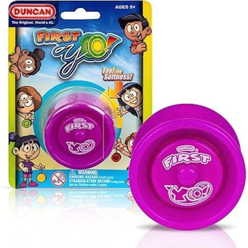 Duncan Toys First Yo! - Best Beginner Yo-Yo for Kids, Responsive Yo Yo, YoYo Toy - Purple/Yellow