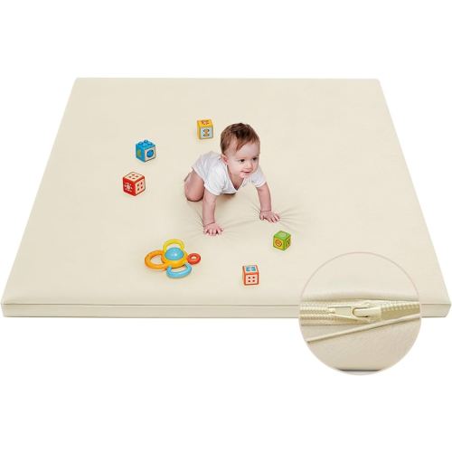 Amazon.com : ILPEOD Waterproof Baby Play Mat for Floor Memory Foam 50 * 50 Cushion Playpen Playmat Tummy Time Crawling Mat Nursery Rug Thick Pad Create Soft & Safe Area for Infants,Toddler,Kids,Beige : Baby