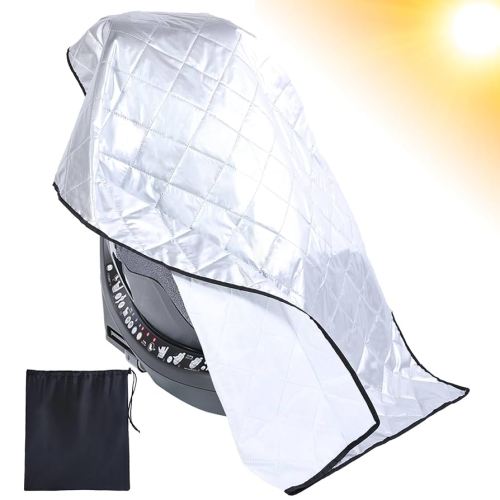 Car Seat Sun Shade Cover Cooling for Baby Car Seat Belts 30% Wider Coverage Summer Car Travel Accessory