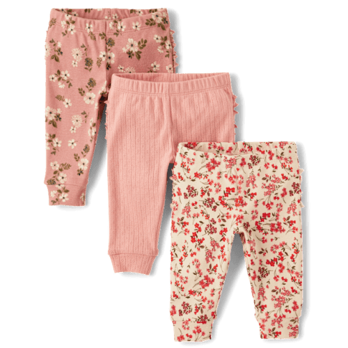 Baby Girls Floral Ruffle Leggings 3-Pack - Homegrown by Gymboree - Multi