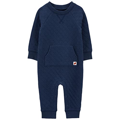 Carter's Baby Boys' Hooded Jumpsuit (24 Months, Navy Doubleknit)