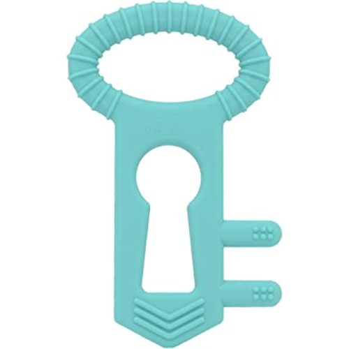 The Teething Key by Eztotz | Made in USA - BPA Free Silicone Baby Teether Toy for Infants Babies Toddlers | 0+ Months Easy Grip Multiple Texture Molar Reach - Great Baby Shower Registry Gift