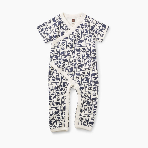 Tea Collection Wrap Romper - Born Free, 0-3 Months