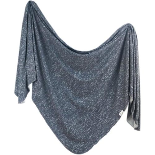 Copper Pearl Baby Swaddle Blanket - Premium Knit Baby Blanket, Large Soft Stretchy Receiving Blankets for Baby Boy and Girl, Swaddles for Newborn, Infant, and Toddler (Denim)