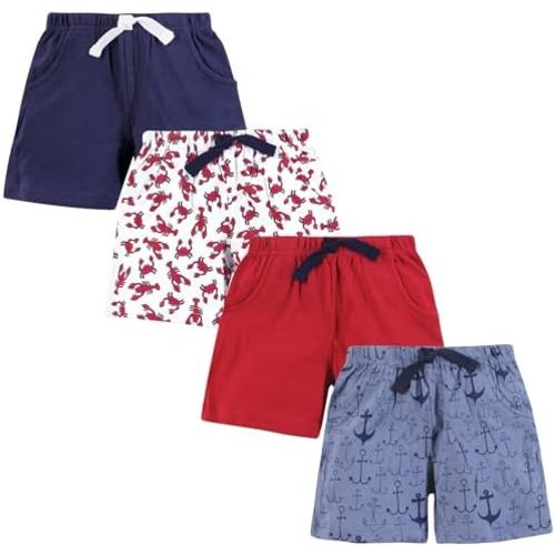Hudson Baby Unisex Baby Shorts Bottoms 4-Pack