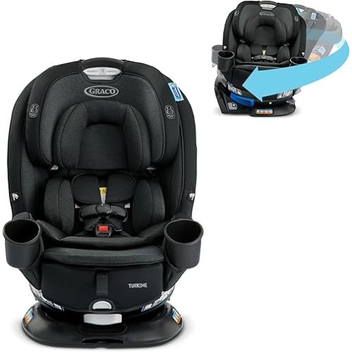Graco Turn2Me 3-in-1 Convertible Car Seat, Rotating Seat feature, with Rear-Facing, Forward-Facing and Highback Booster options in Cambridge