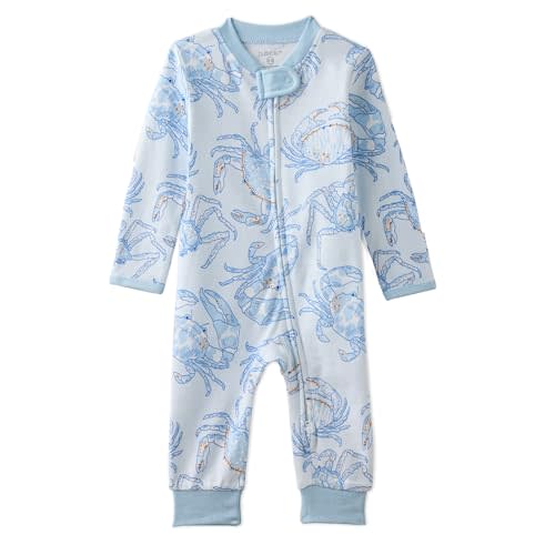 Butterblu Shadow Sleep & Play Baby Pajamas 100% Organic Cotton Two Way Zipper Sleeper Pajamas for Baby Boys & Girls