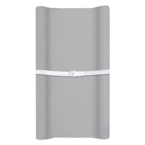 TL Care 100% Natural Organic Cotton Jersey Knit Fitted Contoured Changing Table Pad Cover, Gray, Soft Breathable, for Boys and Girls