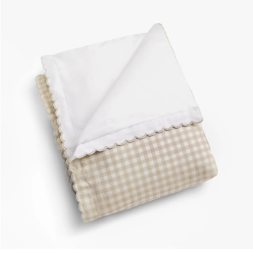 Picnic Gingham Baby Duvet - Beige
