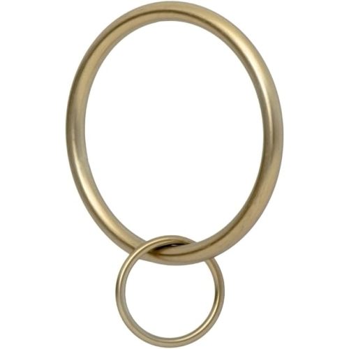 Ivilon Drapery Eyelet Curtain Rings - 2" Ring Loop for Hook Pins, Set of 14 - Warm Gold
