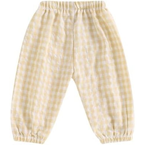 Toddler Checkered Pants Baby Girl Boy Elastic Waist Jogger Pants Kids Casual Plaid Trousers Infant Long Sweatpants