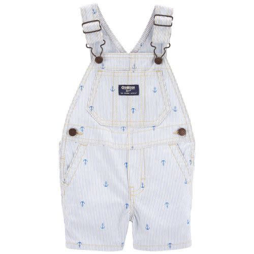 Blue Stripe Baby Anchor Print Shortalls | oshkosh.com