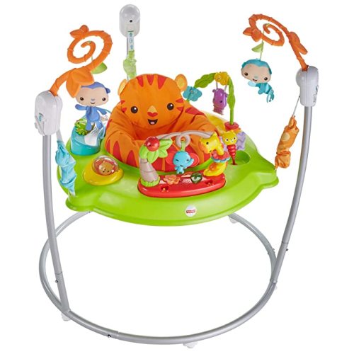 Fisher-Price Tiger Time Jumperoo, Infant Activity Center with Music, Lights, Sounds, and Early Learning