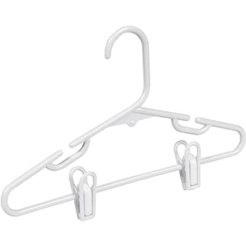 Honey Can Do Kids Clothes Hangers with Clips, HNG-09047 White, 7" x 0.25" x 11.75 inches, 18-Pack