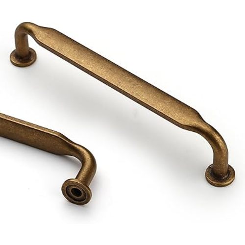 Asidrama 10 Pack 5 Inch(128mm) Antique Brass Kitchen Cabinet Handles, Cabinet Pulls Kitchen Cabinet Hardware for Cupboard Drawer Pulls