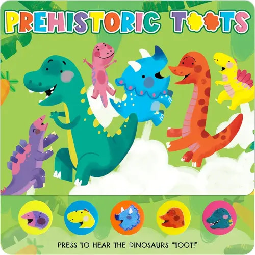 Little Hippo Books Prehistoric Toots | Interactive Toddler Books with Funny Farting Sounds | Sound Board Books & Kids Books | Dinosaur Baby Book with Sound