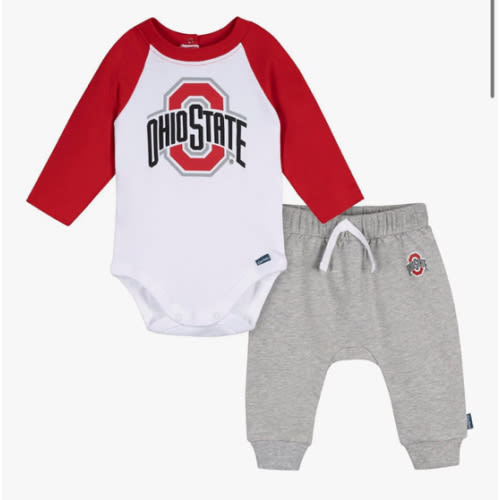 Gerber NCAA Unisex Baby Ncaa College Team Raglan Bodysuit and Jogger Set