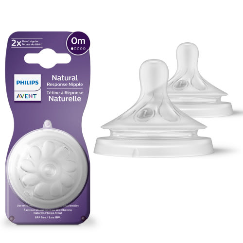Philips Avent Natural Response Nipple Flow 1, 2pk, SCY961/02