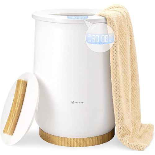 Keenray Towel Warmer, Large Towel Warmers for Bathroom with 4 Heat Timer and Up to 24 Hour Delay Timer, Luxury Towel Warmer Bucket, Towel Heater for Oversize Bathrobes Blankets, Upgraded CL1Plus